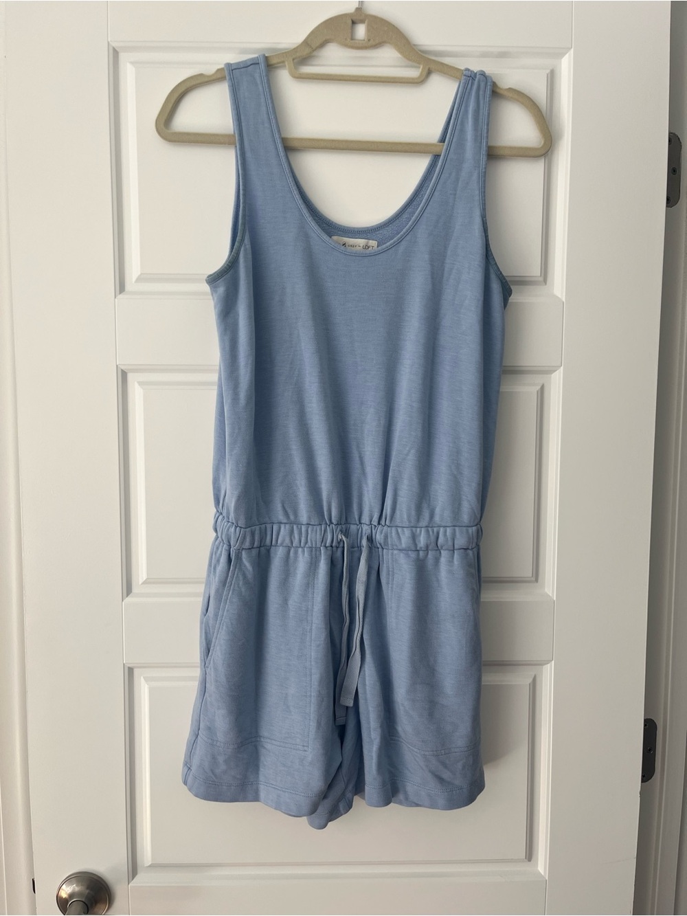 LOFT Light Blue Casual Tank Dress with Front Pockets